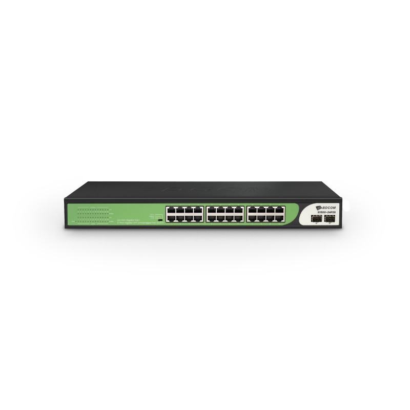 BDCOM S1500-24P2S 24-Port Gigabit PoE+ 2-Port Gigabit uplink SFP Unmanaged PoE Switch